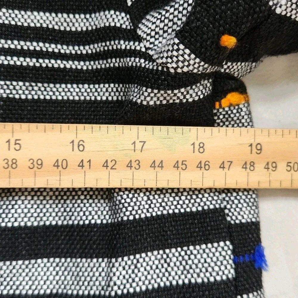 Vintage Ana's Fashion Button Up Boxy Jacket Striped Multicolor Black White Women